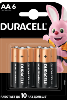 DURACELL Батарейки АА LR6/MN1500 6шт
